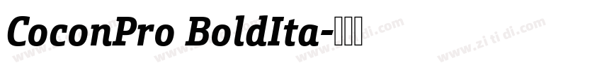 CoconPro BoldIta字体转换
